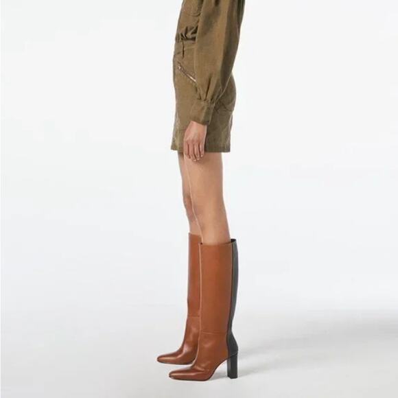 FRAME Shoes - FRAME Le Catalina Colorblocked Boot (Size 40) in Whisky Multi